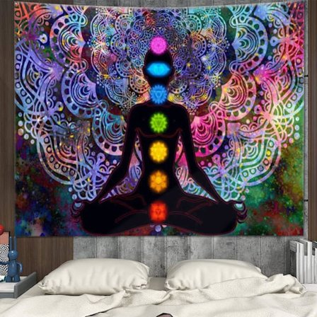 Tapestry, Mandala seinävaate, meditaatiovaate, värikäs Ma