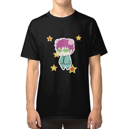 Saiki K Söt Illustration med stjärnor T-shirt M