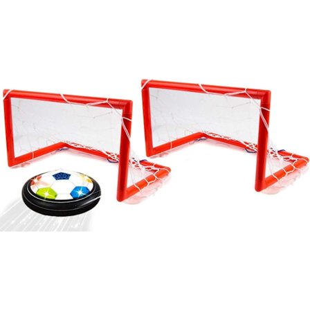 Svævefodboldsæt - Fodboldsportspil - Leveres med 2 mål med net - Premium materiale, sikkert for børn - Perfekt til indendørs - udendørs spil