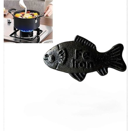 Lucky Iron Fish, Støbejerns fisk til jernberiget madlavning, Tilføj naturligt jern til mad & vand, Effektivt og sikkert genanvendeligt 