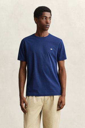 GANT Herren Regular Fit T-Shirt (M) Marineblau