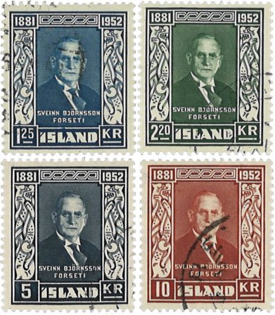 Island 1952 - AFA 282-285 - Stemplet