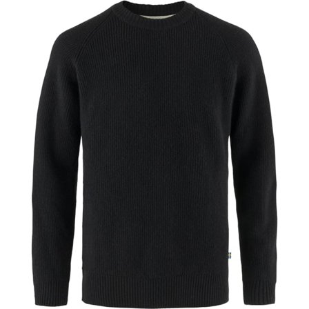 Fjällräven Övik Rib Pull XXL - male - Black - Pulls & knitwear