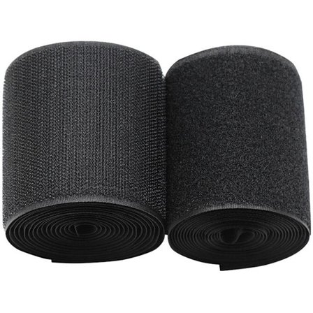 Blondetape 10cmx2m – Sort nylon, ikke-klebende, for sying