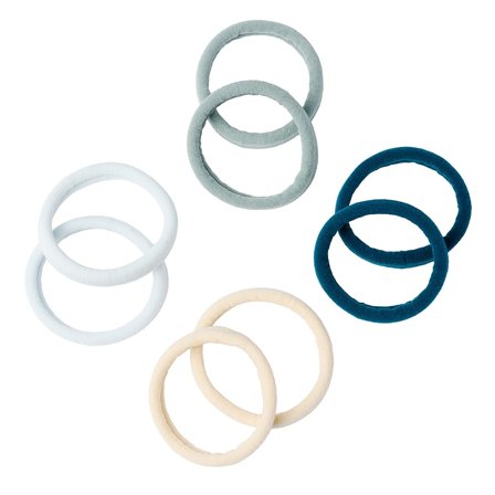 KICKS Beauty Soft Rolled Ties Navy Grey Mix, Hår, Hårpynt, Hårelastikker