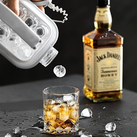 Reusable Silicon Clear Ball Ice Maker Maker Mold Bottle Kettle 2 In 1 Portable Ice Ball Maker