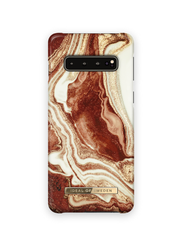 Fashion Case Galaxy s10 Golden rusty marble