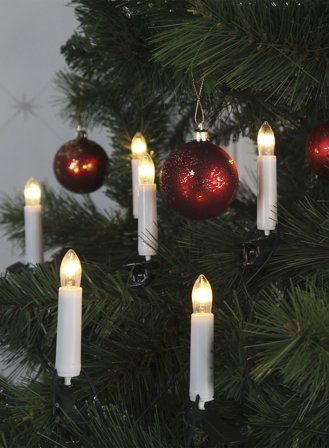 Juletrelys 16-lys - hvit