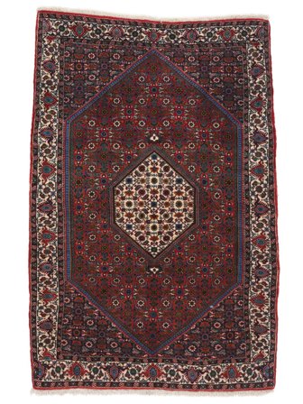 Oriental Bidjar Rug 115X180 Black/Dark Red Wool, Persia/Iran