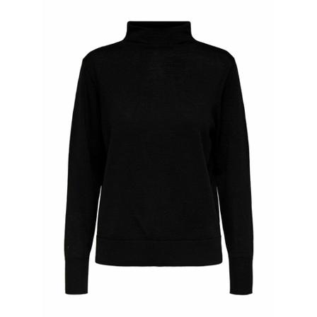 Selected Femme, Magda Sandra LS Knit T-Neck Zwart, Dames, Maat:M