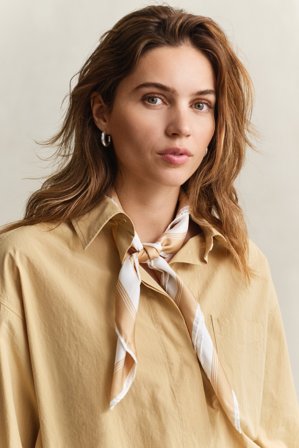 GANT Damen Monogram Seidentuch (ONE SIZE) Beige