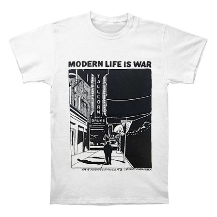 Modern Life Is War Night Crawler Vit T-shirt