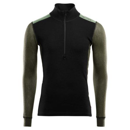 Aclima WoolNet Hybrid Mock Neck Man Men base layer tops Black L