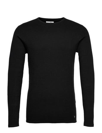 Zigzag Structured Crewneck Tom Tailor Black