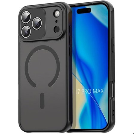 Mobilcover - BOOLING - til iPhone 17 Pro Max - Stødabsorberende - Sort - Integreret Kameralinsebeskyttelse