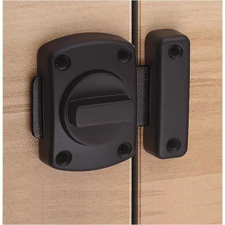 Bad Dør Lås Sving Kabinett Vindu Lås Lås Sikkerhetslås Sink Legering Bad Lås med Skruer for Kabinett Dør Lås (Svart)