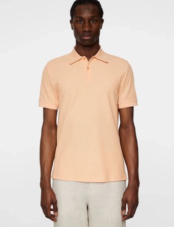 J. Lindeberg Rudy Slim Polo Pique - Orange - S