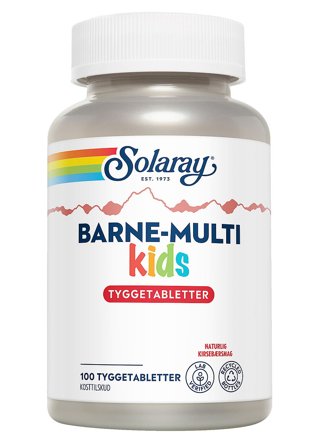 Solaray Barne-Multi tyggevitaminer til børn 100 tabl., Helse & Madvarer, Børnevitaminer, Multivitaminer Til Børn