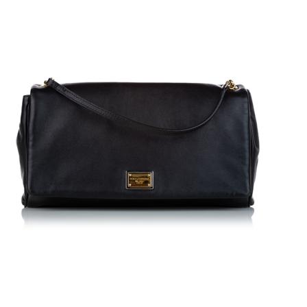 Dolce & Gabbana Pre-owned, Leather Shoulder Bag Zwart, Dames, Maat:ONE Size