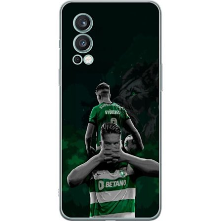 Yhteensopiva Puhelinkuori OnePlus Nord 2 5G Neonmotiivi, jossa teksti "Gaming is in my DNA" sinisenä ja punaisena tiiliseinällä, jossa loistava DNA-sp