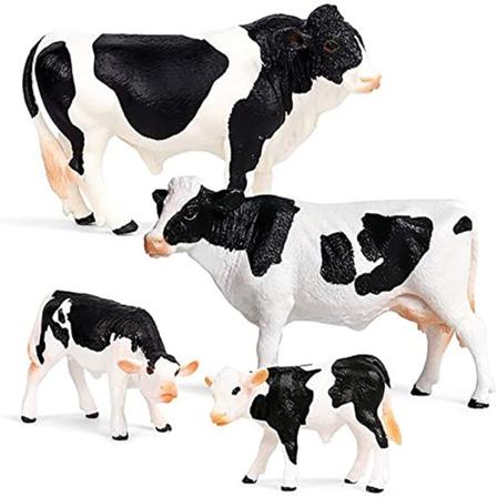 Simulerad ko staty målade harts djur figurer modeller heminredning 2