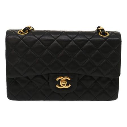 Chanel Vintage, Pre-owned Leather Flap Bag Zwart, Dames, Maat:ONE Size,leer