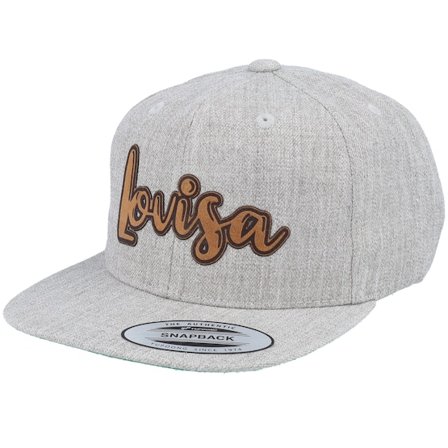 Kinder Kiddo Cap - Grau snapback Cap - Kinder Lovisa Engraved Patch Heather Grey Snapback @ Hatstore