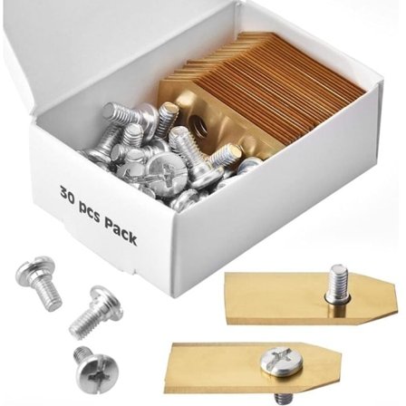 30-pakning med titanklipperblader for Husqvarna Automower Gardena gressklipper med titanlegering og karbid - Titanklipperblad med 30 skruer-