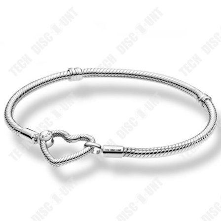 Hjärta-formad armband - TD - S925 - Silver - Hypoallergenisk - 18cm