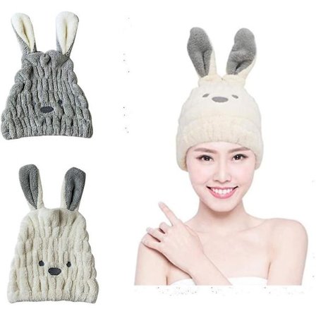 Dww-2 pak mikrofiber tørrehætter, justerbare bandanaer, absorberende tørt hår til kvinder, børn og piger, badning, spa, svømning.