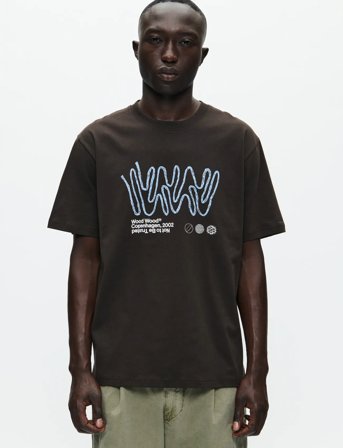 WOOD WOOD Wwoliver Tee Ropelab 25220 - Brown - M