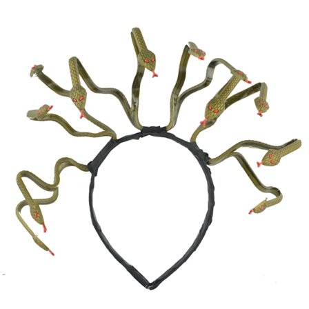 Medusa Ormhuvud-krona Grekisk Gudinna Huvudbonad, Halloween Karaktär Kostym Huvudbonad, Djupt Guld
