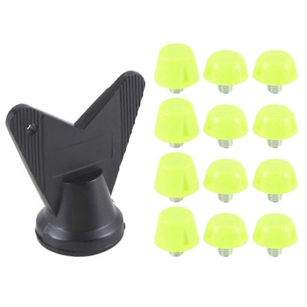 12 stk. fodboldsko pigge fodboldstøvle knopper M5 gevindskrue 7 mm 10 mm skridsikker udskiftning Stu