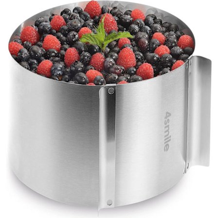 Form - Tårtring - Justerbar, rund rostfritt stål 6 till 12 tums tårtform-tårtbakningstillbehör