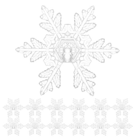 70 kpl Valosarjan Lampunvarjostimia - Muoviset Lumihiutale Lampunvarjostimet 5 mm LED-lampuille Valosarjojen Vaihtoon - Häät Juhlat Joulu D[D]