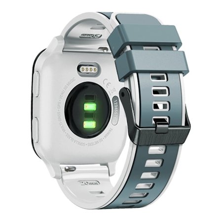 20 mm universellt dubbelfärgat klockarmband - Blå / Blå