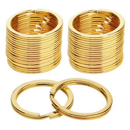 50 stk Nøkkelringer Flat Split Nøkkelring Bulk Heavy Duty Strong Ke