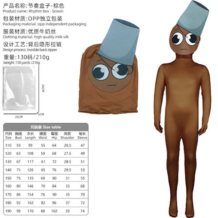 Rytmeboks Spil Orange Jumpsuit Halloween Performance Kostume