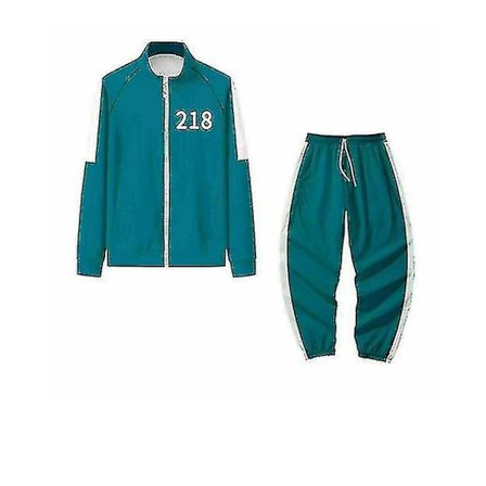 Squid Game Hoodie Tracksuit Set Halloween Party Kostym_h