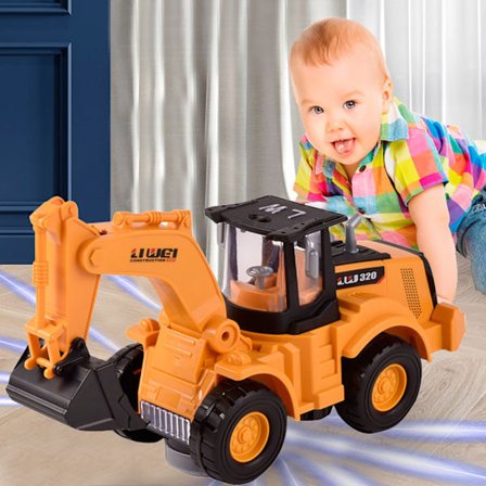 Barnens Simuleringsbil Leksak Plast Byggbil Grävmaskin Modell Present
