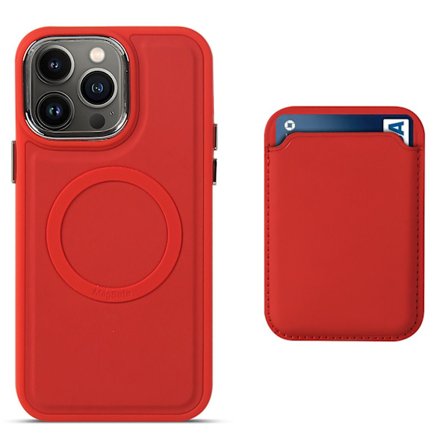 Skin Feeling Silikon Magsafe Case Kompatibel Iphone 14 Pro Max/14 Pro/14 Plus med magnetkort plånbokshållare