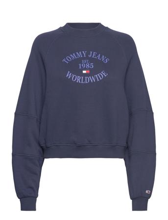Tjw Rlx Worldwide Raglan Crew Sweat-shirt Genser Marineblå Tommy Jeans*Betinget Tilbud