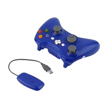 Blå 2.4G BLUEKAKA 2.4G Trådlös Gamepad Spelkontroll för Xbox 360/360 Slim/PC