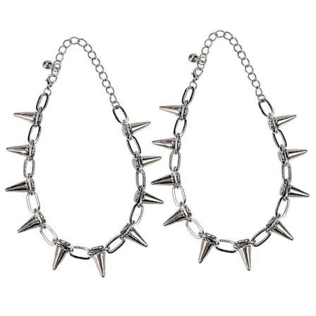 Metallspikar Nitar Punk Goth Halsband Choker Krage