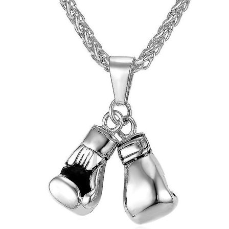 925 sølv boksehanske anheng halskjede - 22 tommer