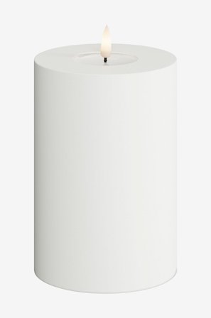 DeluxeHomeart - LED-ulkopuolen pylväskynttilä 10x15 cm. - Valkoinen - Koristevalaisimet - - Homeroom