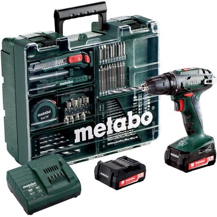 Metabo BS 14.4 SET Porakone-ruuvinväännin sis. tarvikkeet, akun ja laturin, Koneet