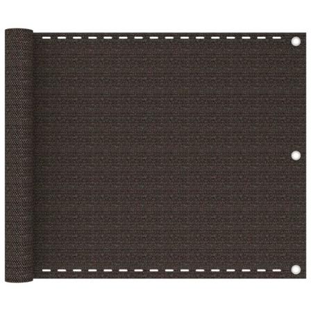 Vidaxl Balkongskärm Brun 75x600 Cm Hdpe Brun