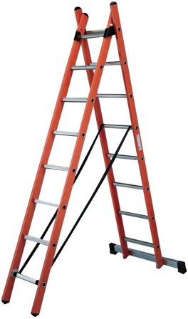 Skeppshultstegen 307-4 Kombistege 4,1 meter, glasfiber, Stegar & ställningar