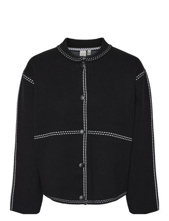 Yasjena Ls Knit Cardigan Black YAS